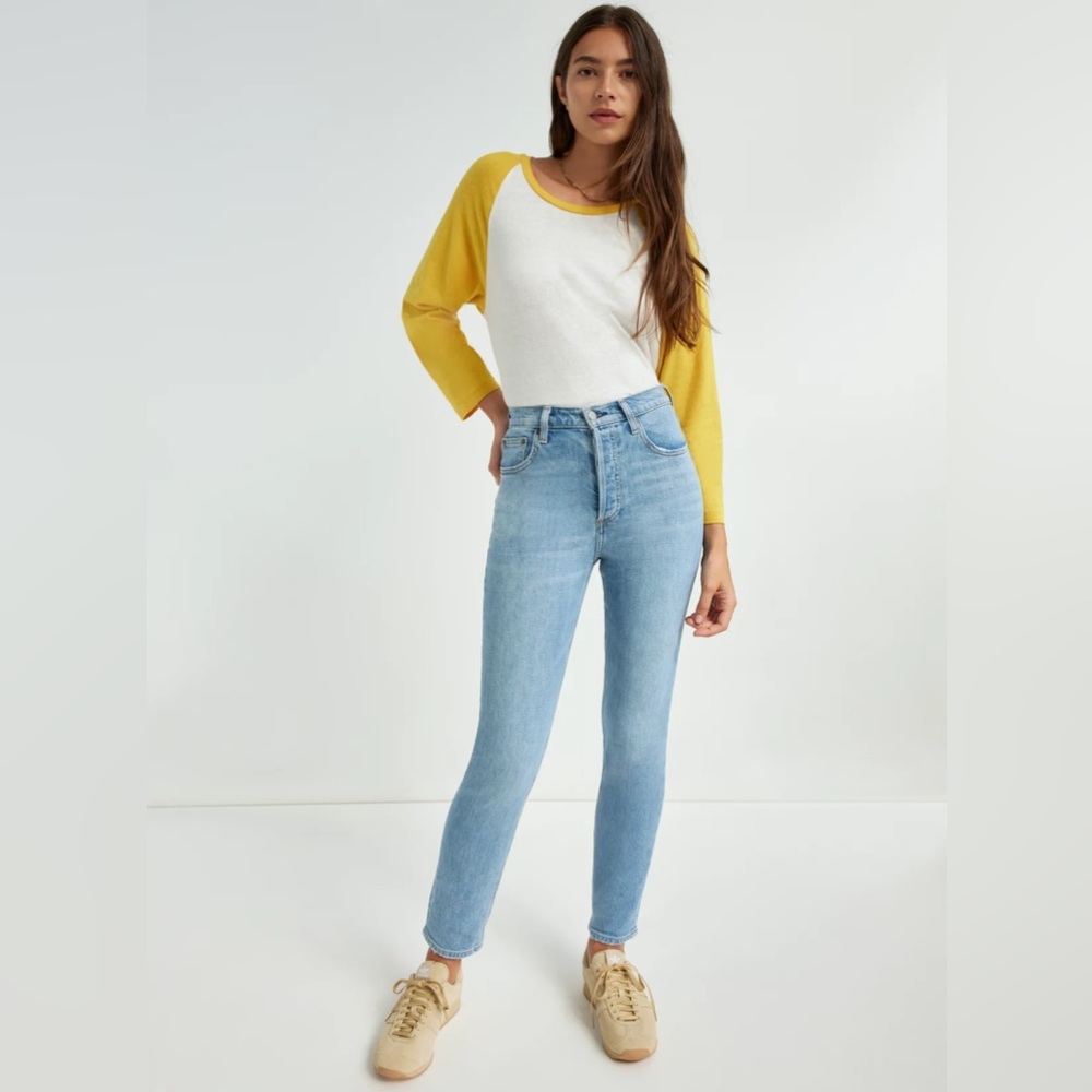Denim Forum The Yoko High Rise Slim 28L, light blue